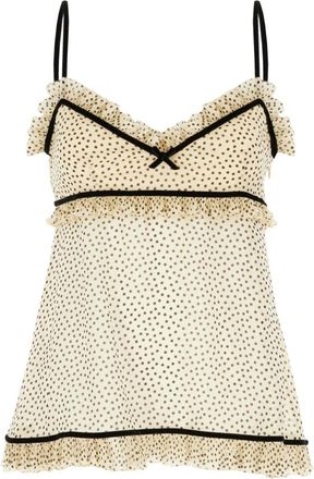 Valentino Garavani Mujer, Camisetas, Beige, Talla: S