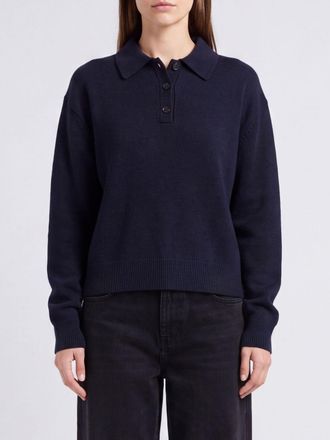 Anine Bing Polo in maglia in 100% cashmere con maniche lunghe e spalle cadute
