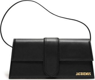 Jacquemus Long Le Bambino Leather Shoulder Bag in Black at Nordstrom