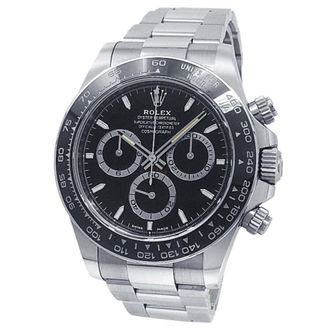 Rolex Pre-owned Rolex Daytona Chronograph Automatic Chronometer Black Dial Mens Watch 126500LN