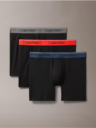Calvin Klein Mens Micro Stretch 3-Pack Boxer Brief - Multi - XL