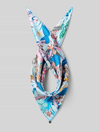 Codello Seidentuch mit Allover-Muster in Blau, Gr&ouml;&szlig;e 1