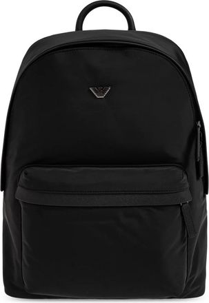 Emporio Armani Logo Rugzak - Heren - Rugzakken - Zwart - ONE Size - Polyester - Tassen