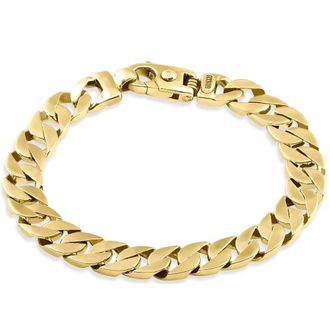 Pompeii3 Mens Curb 14k Gold (49gram) or Platinum (79gram) 10mm Link Bracelet 8.5