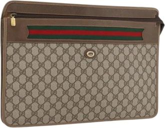 Gucci Pre-owned Clutches, female, Beige, Size: ONE SIZE Pre-owned Vintage Clutch Bag