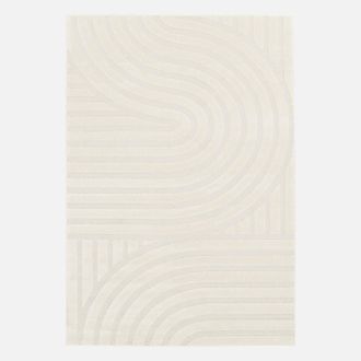 Sweeek Sweeek - Alfombra Interior Con Motivos De Arcos Crema, Blake, 230x160x0.9 Cm