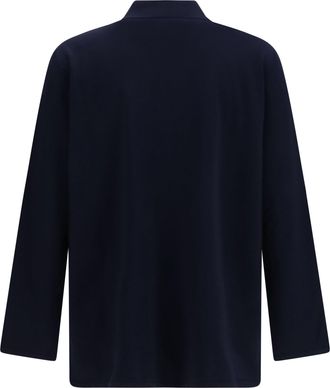 Valentino Mens Wool Cardigan With Vlogo Navy Merino Ovis Aries Sweater