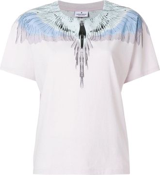 Marcelo Burlon Wings T-shirt - women - Cotton - S - Pink