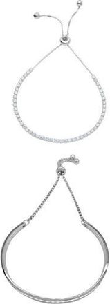 Adornia Set of 2 Assorted Slider Bracelets in Silver at Nordstrom Rack