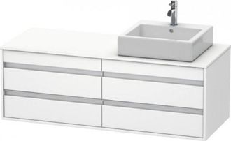Duravit Duravit - Ketho M&oacute;dulo Mural 6657, 4 Cajones, 1400mm, Para 1 Lavabo
