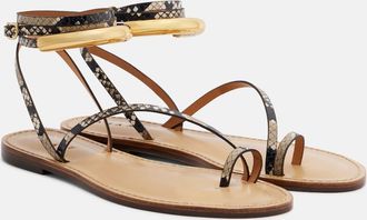 Amanu Studio Kalahari snake-effect leather sandals