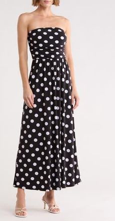 West K ei Strapless Dress in Black/White Polka Dot at Nordstrom Rack, Size X-Small