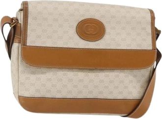Gucci Pre-owned Leather Cross Body Bag - Dames - Vintage Schoudertas - Wit - ONE Size - Leer - Vintage