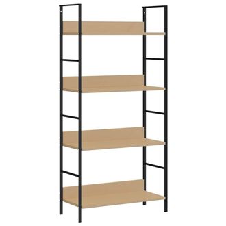 vidaXL Vidaxl - Estanter&iacute;a De 4 Niveles Madera Ingenier&iacute;a Roble 60x27,6x124,5cm