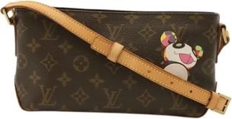 Louis Vuitton Pre-owned Vintage Canvas Cross Body Bag - Dames - Vintage Schoudertas - Bruin - ONE Size - Leer - Vintage