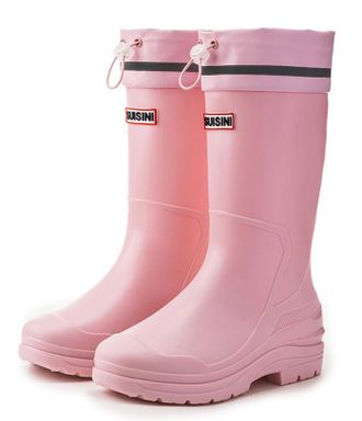Pangolin Womens Knee High Waterproof Wellies, Pull-On Wellington Boots with Adjustable Drawstring Cuff & Reflective Band, Non-Slip Lug Sole, Easy-Clean Outdoor