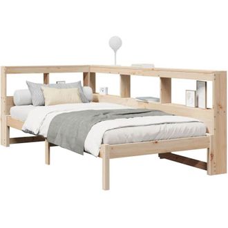 vidaXL Vidaxl - Bookcase Bed without Mattress 100x200 cm Solid Wood Pine