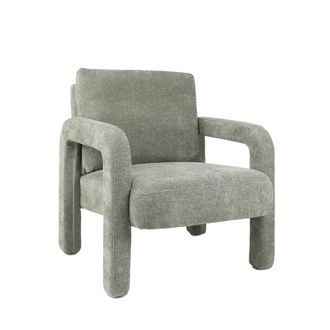 Klast Sill&oacute;n de lectura de poli&eacute;ster verde 72 cm x 81 cm