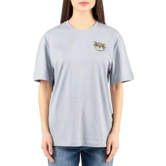 Pinko T-Shirts, female, Blue, Size: XS Strepitoso T-Shirt