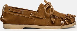 Golden Goose Mocassini Da Barca Con Frange