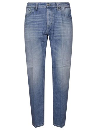 Dondup Medium Blue Denim Jeans With Straight Leg