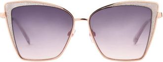 Betsey Johnson Silver Butterfly Ladies Sunglasses 10266006.CGR SILSIL
