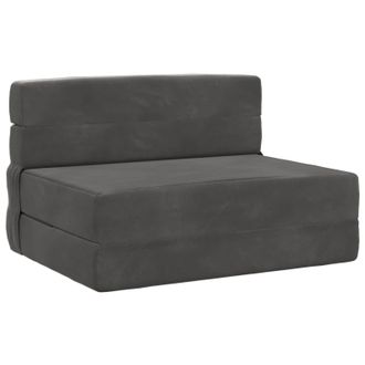 vidaXL Divano Letto Pieghevole Grigio Scuro 70 X 72 X 60 Cm Tessuto Vidaxl