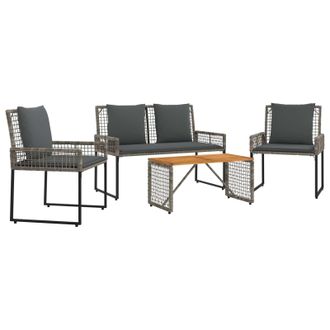 vidaXL Juego De Muebles De Exterior Con Coj&iacute;n Acero Vidaxl