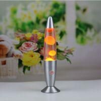 OEM Litzee - L&aacute;mpara De Mesa Naranja Futurista - L&aacute;mpara De Lava Con Interruptor - Iluminaci&oacute;n Ambiental Para Salas De Estar Y Dormitorios - Dise&ntilde;o Retro 