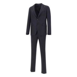 Tagliatore Single Breasted Suits, male, Blue, Size: XL Tagliatore Dresses