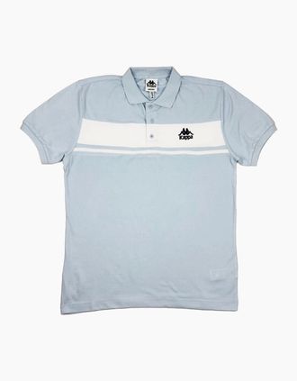 Kappa Mens Kappa Authentic Urwen Chest Panel Polo Shirt Sky Blue - Size: 40