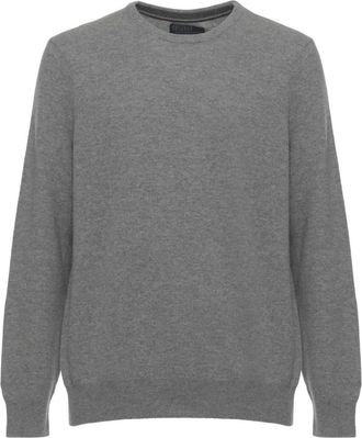 Ralph Lauren Merino wollen trui met ronde hals - Heren - Ronde hals truien - Grijs - XL - Wol - Truien & Vesten