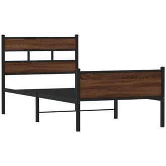 vidaXL Estructura de cama sin colchón madera marrón roble 100x190 cm Vidaxl