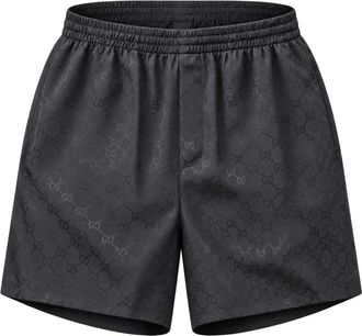 Gucci GG Zijde Jacquard Shorts - Heren - Korte Broeken - Zwart - 2XL - Korte Broeken