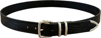 Alberto Luti Vintage Leren Riem - Heren - Riemen - Zwart - 115 CM - Leer - Accessoires