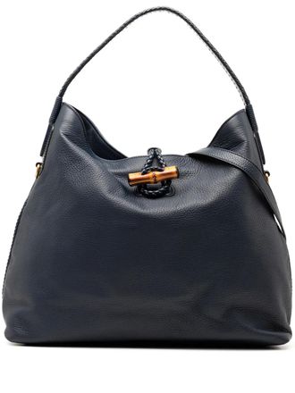 Gucci 2000-2015 Leather Hip Bamboo satchel - Blue