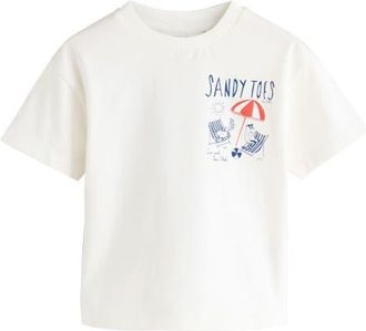 Next Kids Sandy Toes Graphic T-Shirt in White at Nordstrom, Size 12-18M