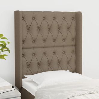 vidaXL Cabecero Con Orejas De Tela Gris Taupe 83x16x118/128 Cm Vidaxl