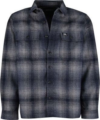 Superdry overshirt navy geprint polyester