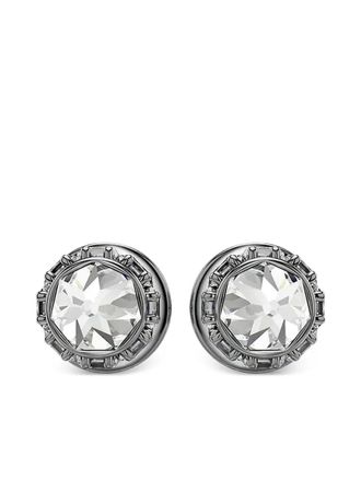 Swarovski crystal embellished earrings - Silver