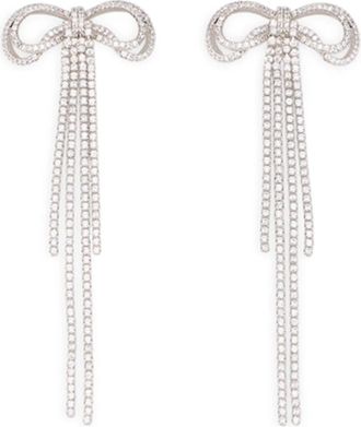 Self Portrait Oorstekers met Strik - Dames - Oorbellen - Grijs - ONE Size - Accessoires