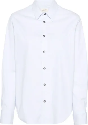 Zadig&Voltaire Taskiza striped shirt - women - Organic Cotton/Polyamide/Elastane - S - Blue