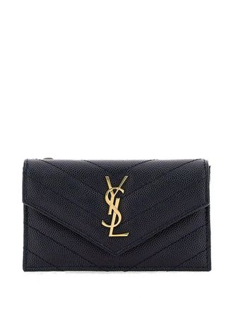 Saint Laurent Cassandre compact wallet - Black