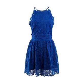 Trussardi Korte kanten jurk - Dames - Jurken - Blauw - Maat: S Poliester