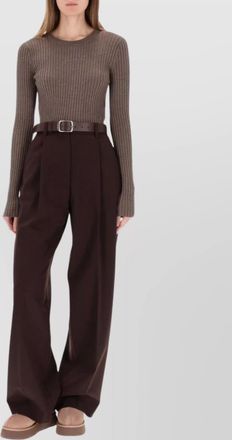 Helmut Lang ribbed wool open back top