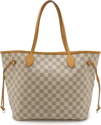 Louis Vuitton Ivory Damier Azur Shoulder Bag Tote Bag (Pre-Owned)