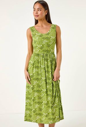 Roman Ditsy Floral Gathered Dress