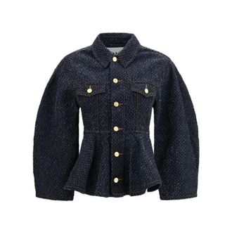 Ganni Donna, Giacche, Blu, S, new