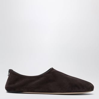 The Row Slipper Stellene moka in camoscio di capra
