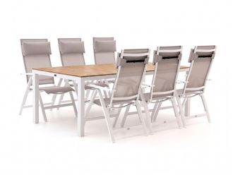 Bellagio la vita attrattiva Bellagio Avenza/Fidenza 220cm dining tuinset 7-delig verstelbaar